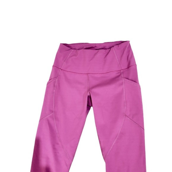 Yogalicious Lux berry Leggings cropped pockets ruched back high waist small - Picture 4 of 7